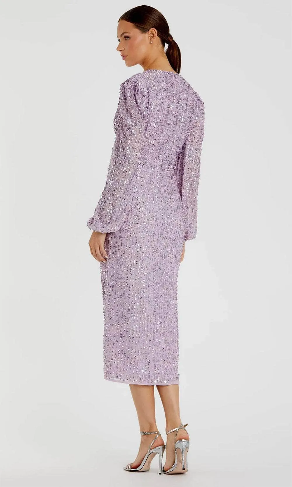 Mac Duggal 107641 - Sequined Long Sleeve Evening Dress