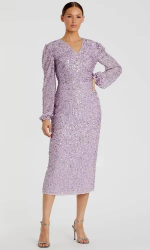 Mac Duggal 107641 - Sequined Long Sleeve Evening Dress