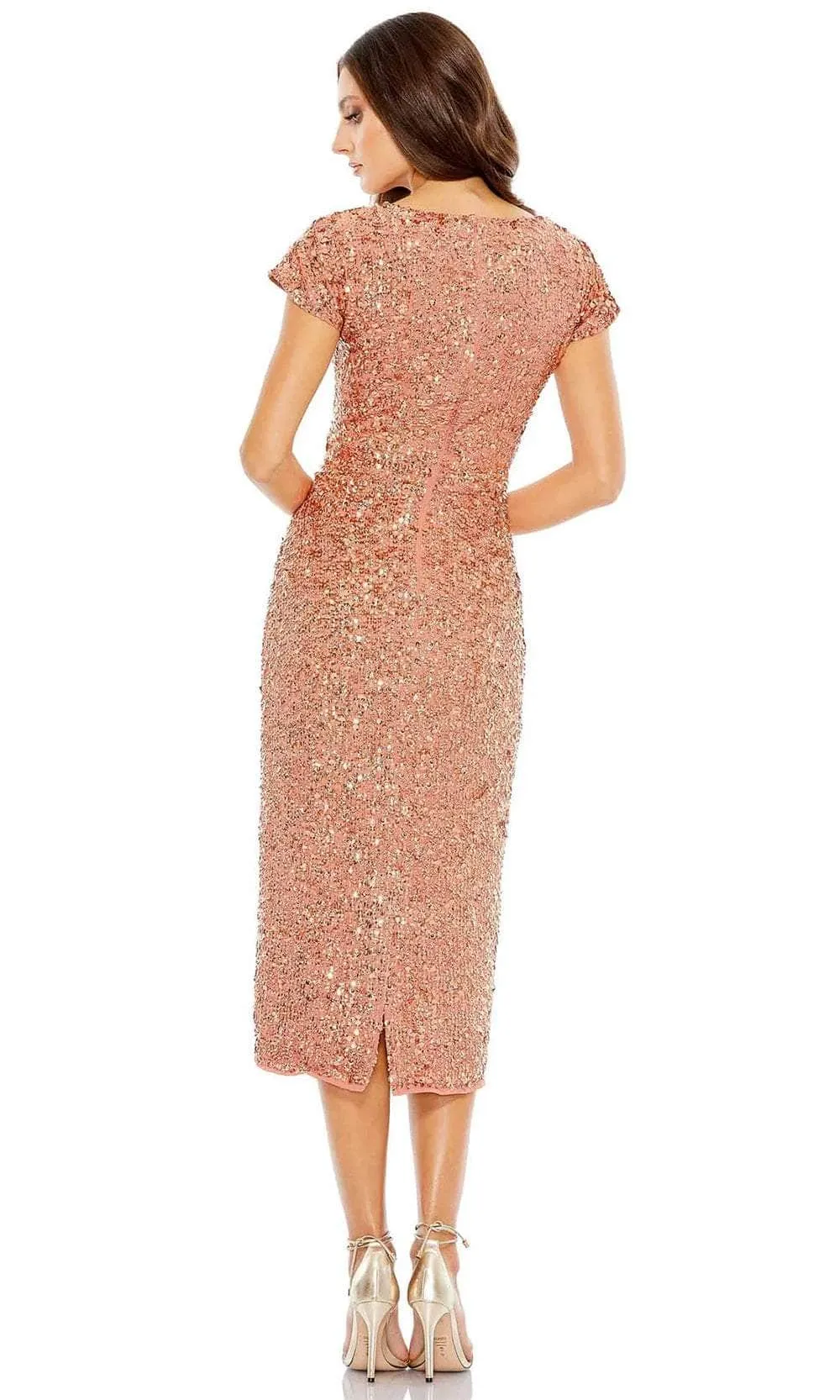 Mac Duggal 10766 - Sequined Sheath Cocktail Dress