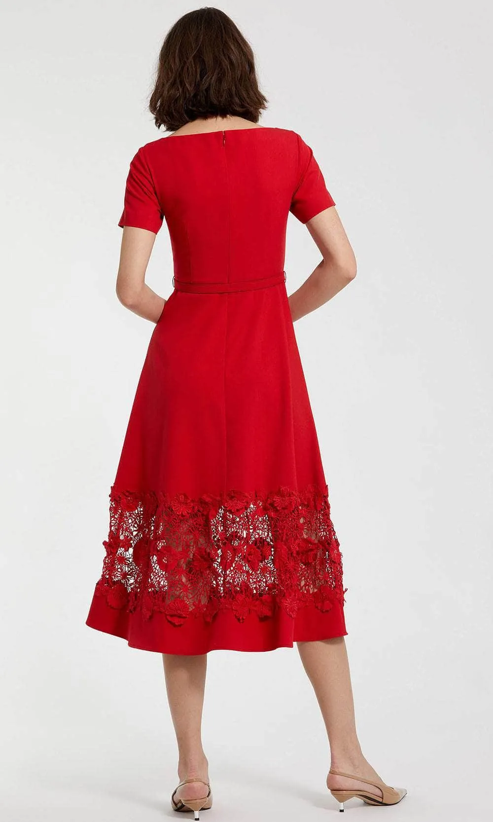 Mac Duggal 81206 - Tea-Length Crepe Dress