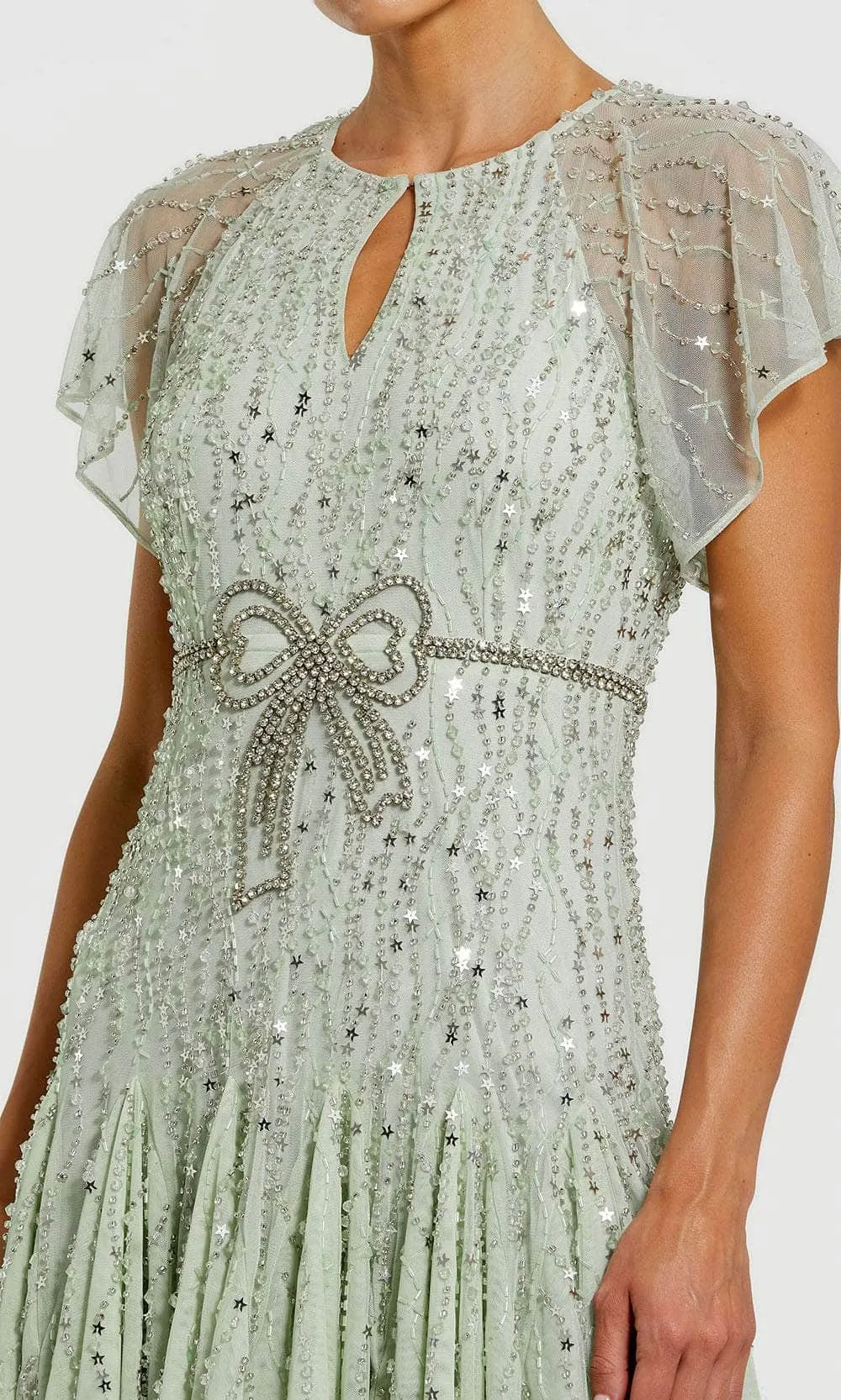 Mac Duggal 94128 - Embellished Tea-Length Dress