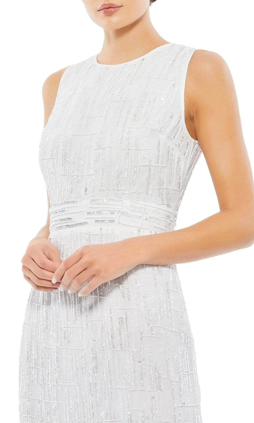 Mac Duggal Cocktail 70264D - Beaded Sleeveless Cocktail Dress