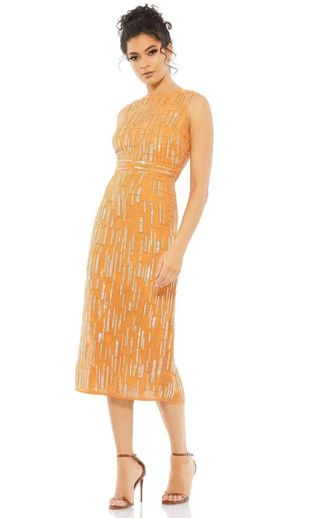 Mac Duggal Cocktail 70264D - Beaded Sleeveless Cocktail Dress