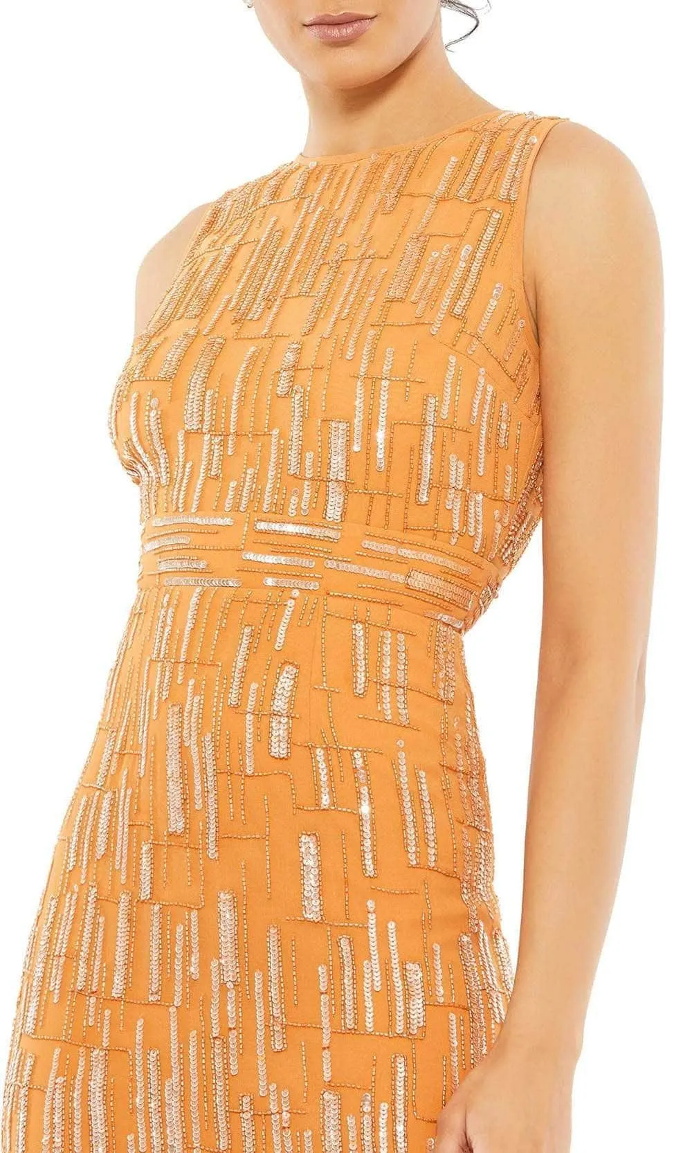 Mac Duggal Cocktail 70264D - Beaded Sleeveless Cocktail Dress