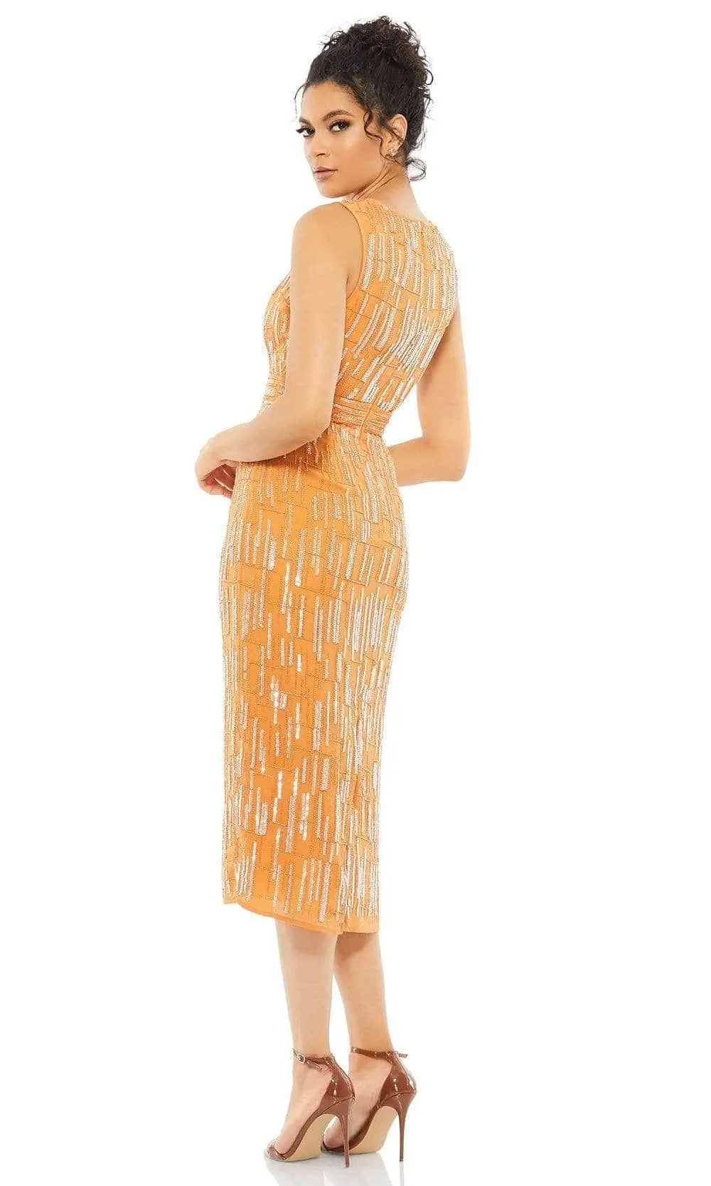 Mac Duggal Cocktail 70264D - Beaded Sleeveless Cocktail Dress
