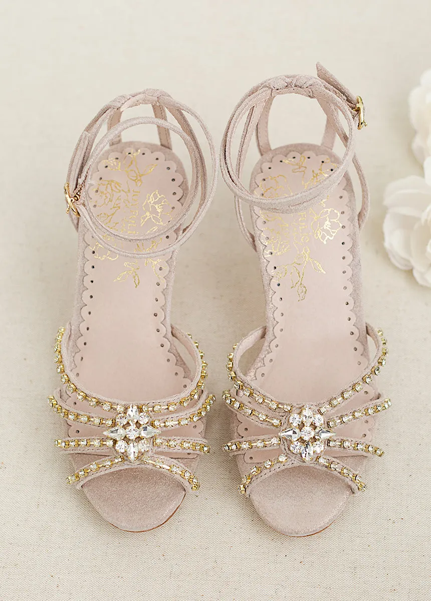 Maelyn Leather Heel in Nude Blush