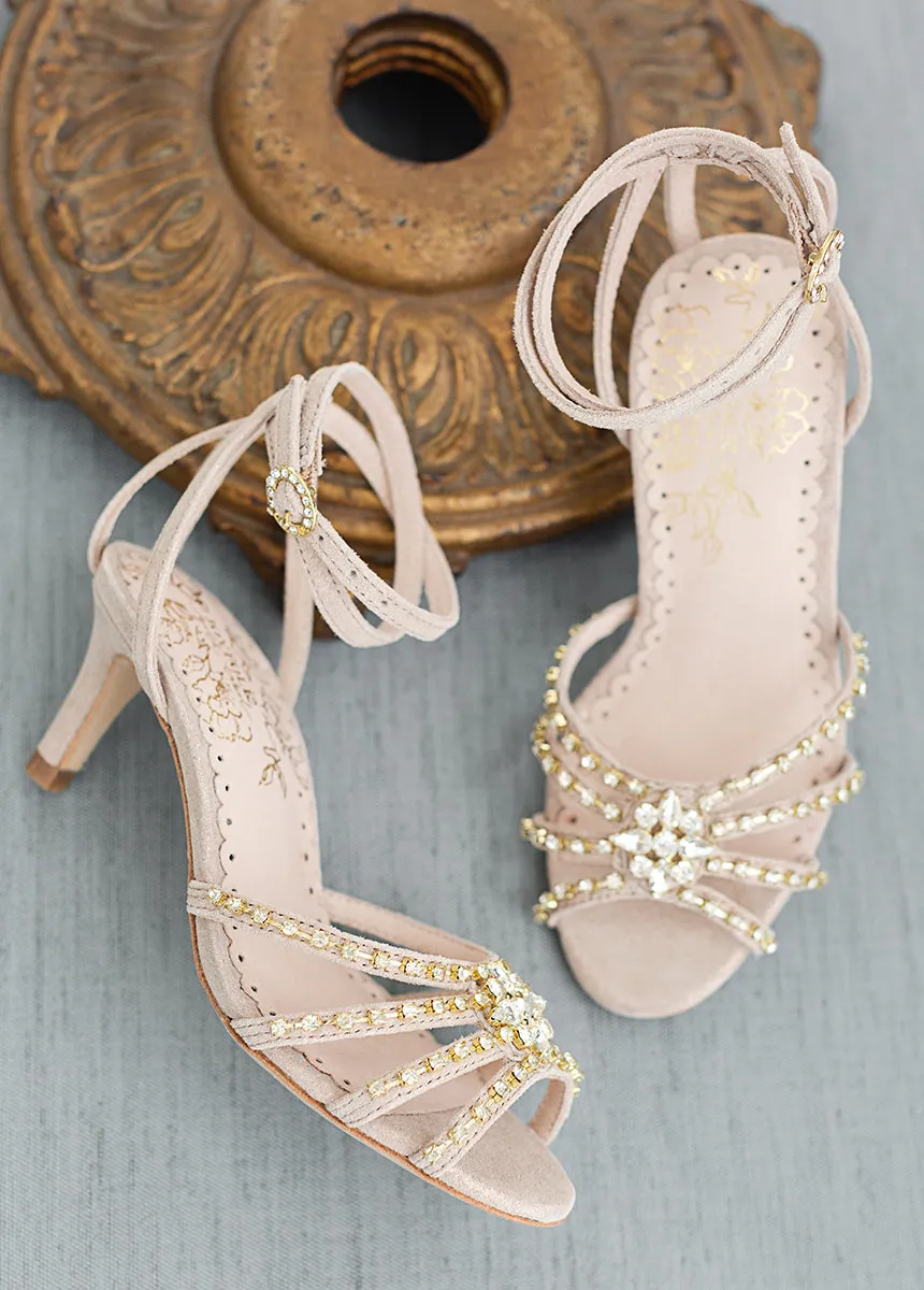 Maelyn Leather Heel in Nude Blush
