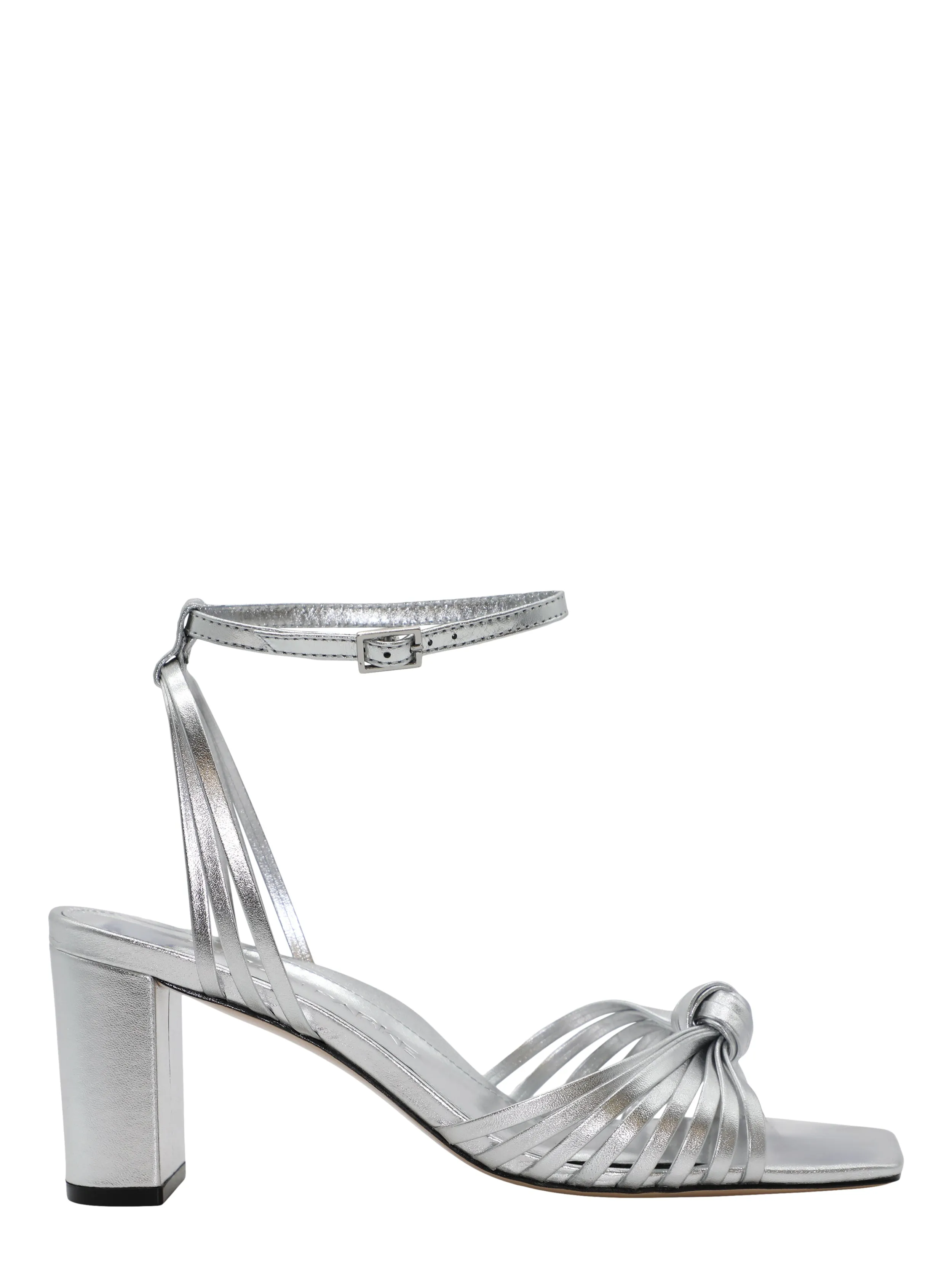 Marion Parke Faye Block Heel in Silver Metallic