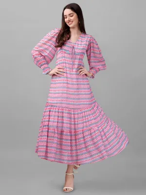 Masakali.co dresses for Women western wear Pink Maxi Dress