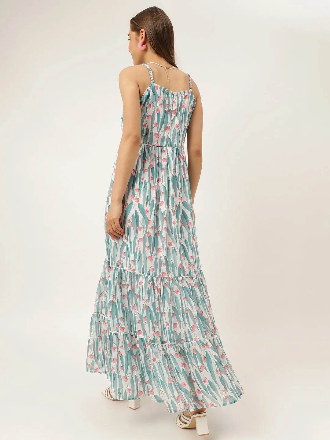 Masakali.co dresses for Women western wear Sky Floral Maxi Dress
