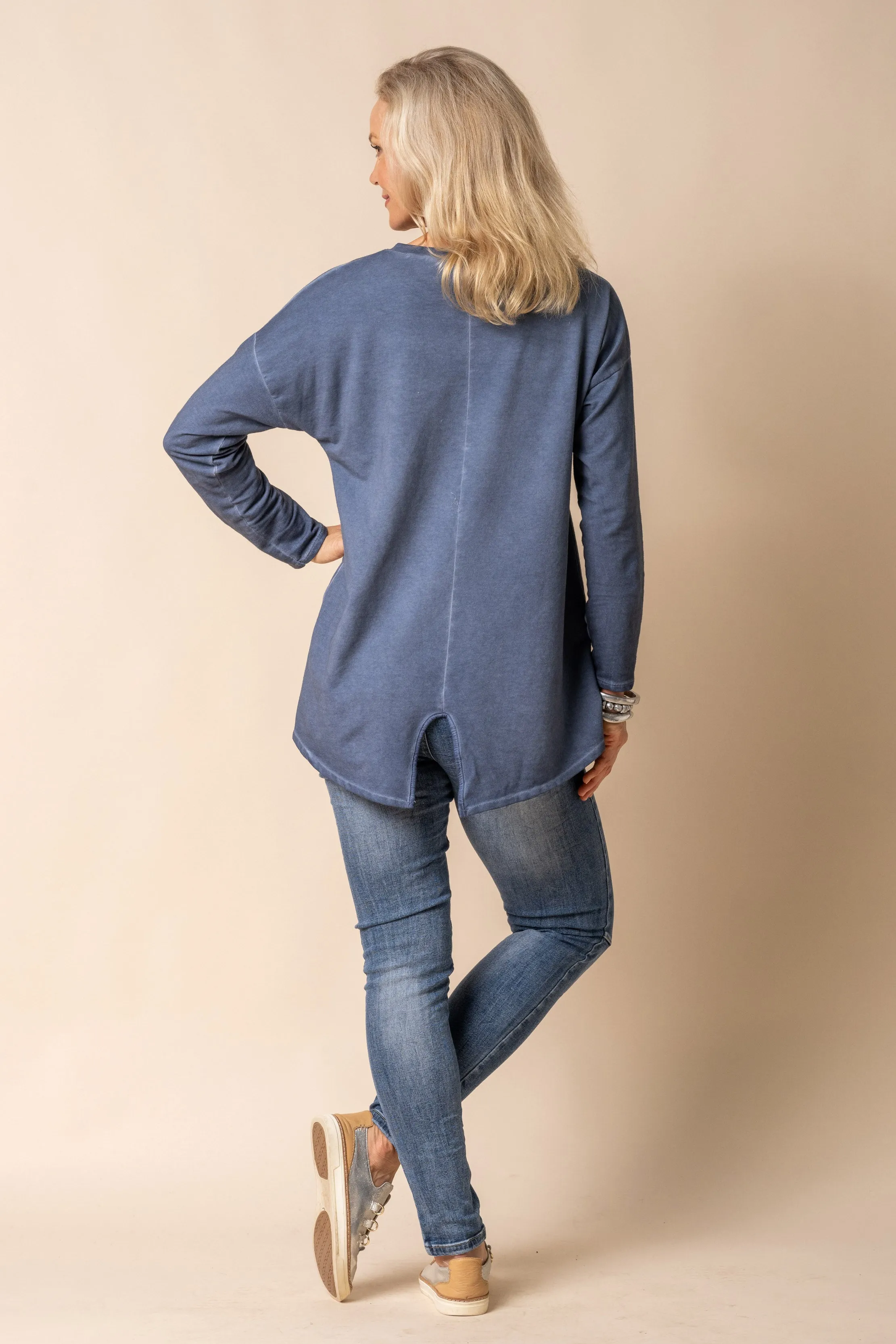 Mediana Top in Denim Blue
