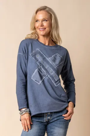 Mediana Top in Denim Blue
