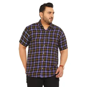 Men Plus Size Cyclotron Check Shirt