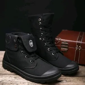 Men's Canvas High Top Fashion Boots Up To Size 11