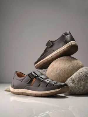 Men’s Luxury Delight Brown Leather Sandals – Stylish & Comfortable