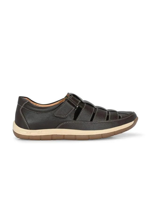 Men’s Luxury Delight Brown Leather Sandals – Stylish & Comfortable