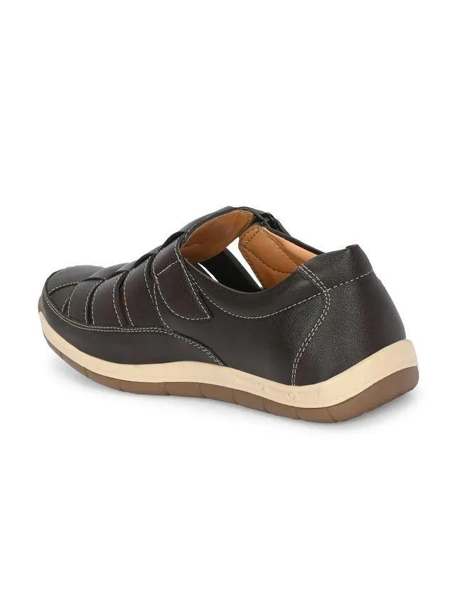 Men’s Luxury Delight Brown Leather Sandals – Stylish & Comfortable