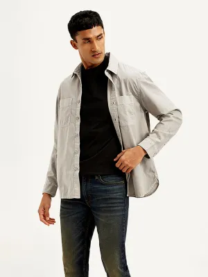 Men's Solid Overdyed Relaxed Fit Shirt