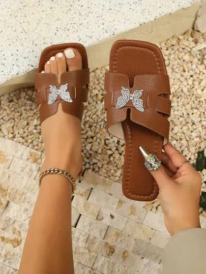 Metallic Crocodile Patterned Fancy Stylish Outdoor Sandals