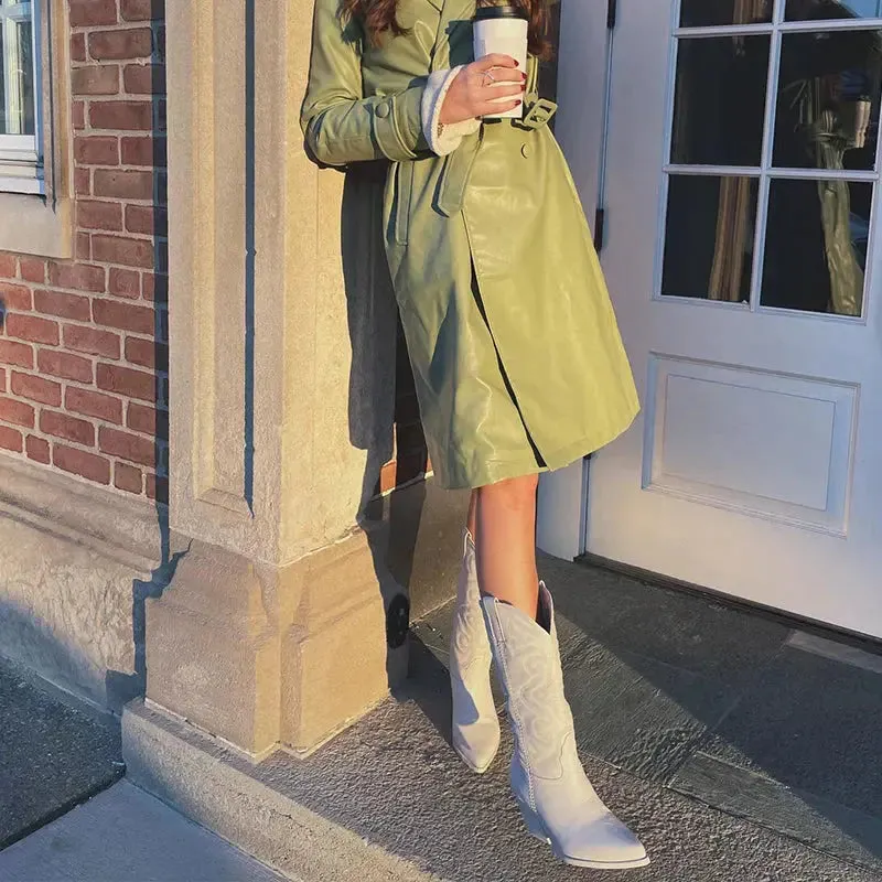 Metallic Western Ankle Boots - Bold and Trendy