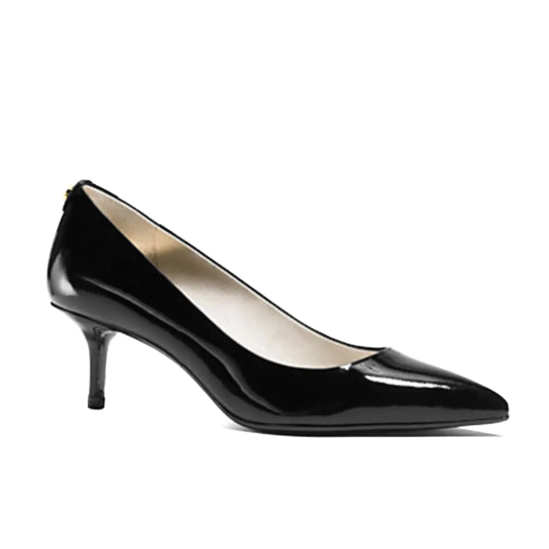 Michael Kors Flex Patent Leather Kitten Heel Pump - BLK