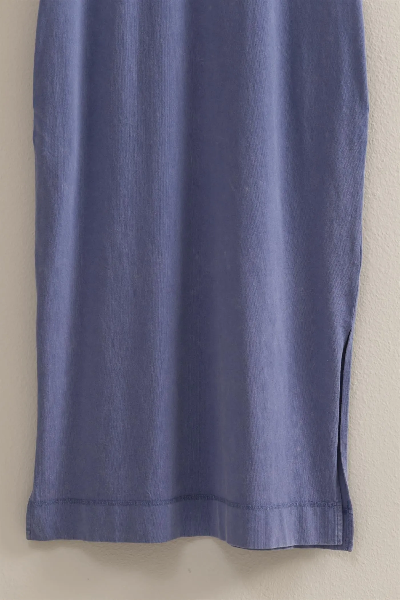 Midi T-Shirt Dress in Dusty Indigo