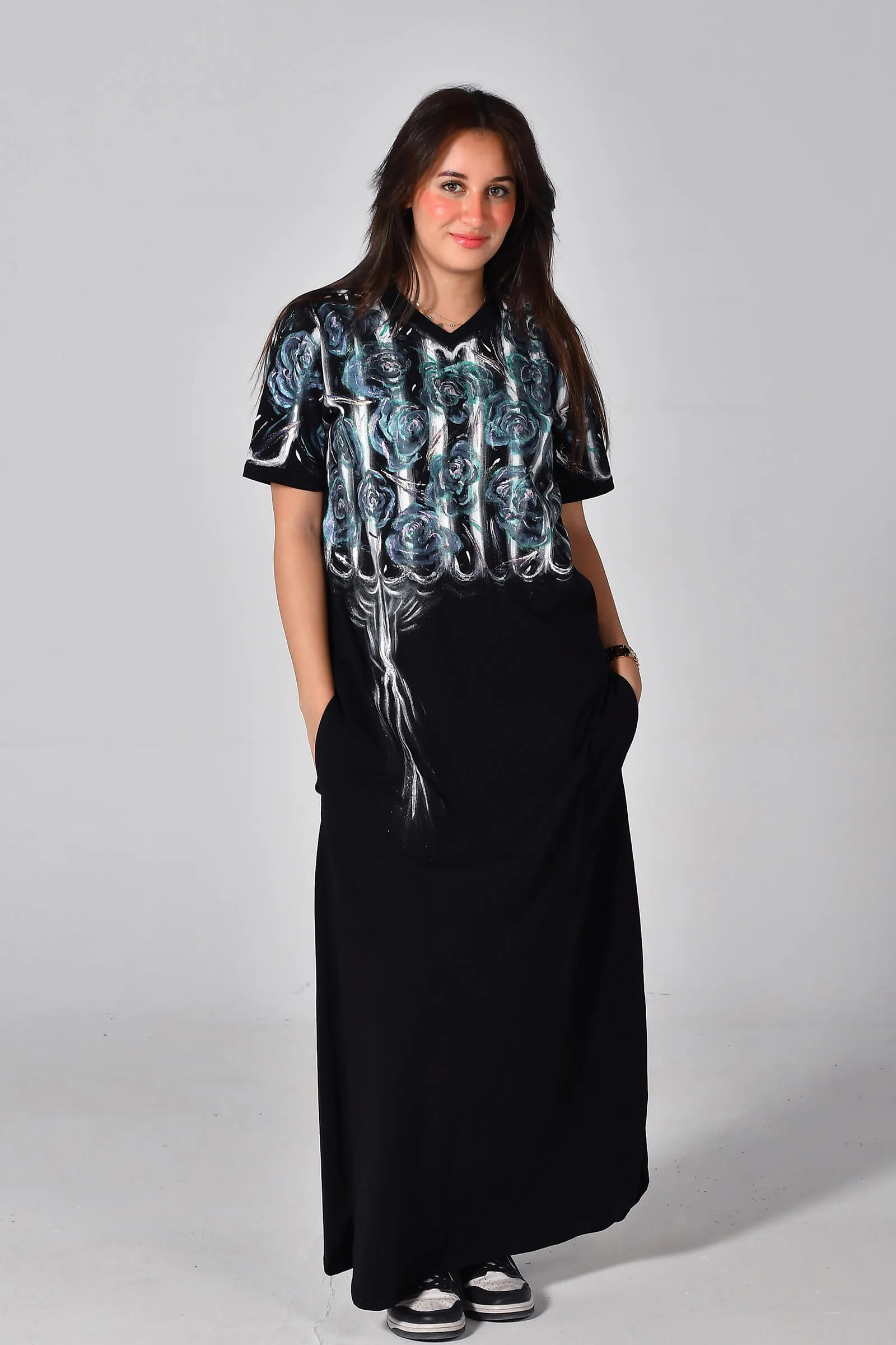 Midnight Bloom Maxi Dress