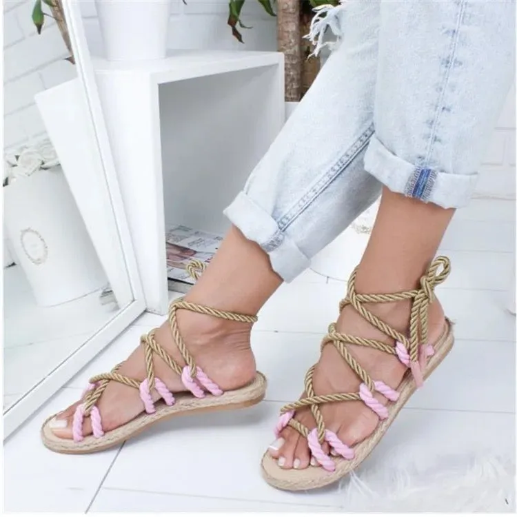 Multi Color Rope Sandals