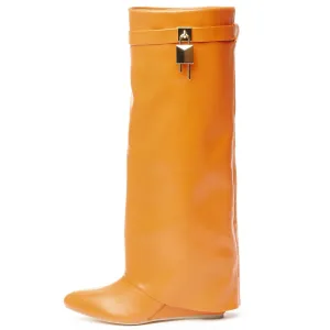 Mutto-1 Drape Knee High Boot
