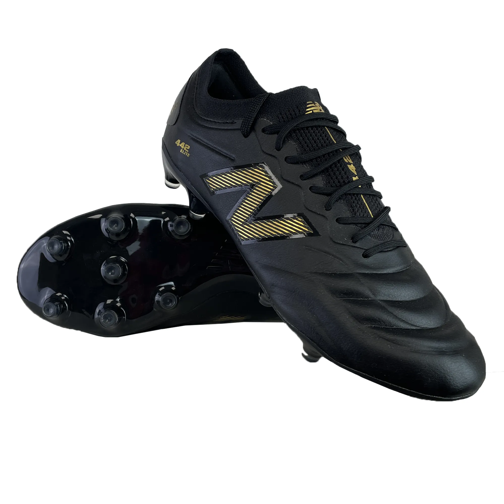 New Balance 442 v2 Elite FG - Black/Metallic Gold