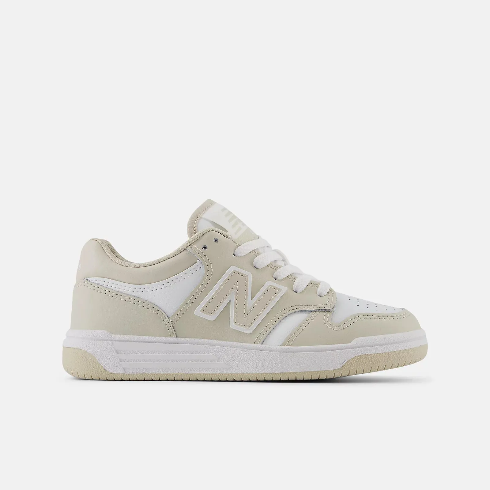 New Balance 480 Timberwolf/White Kids' Shoes