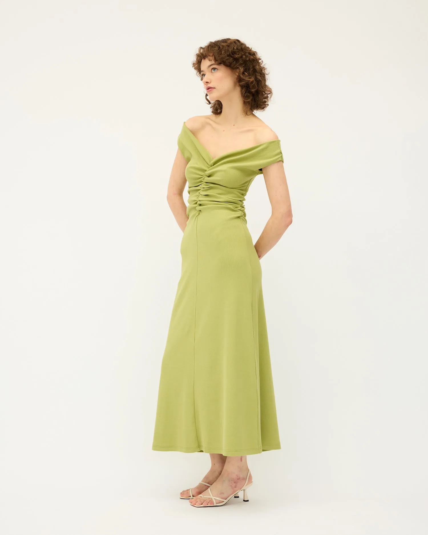 Niveah Dress | Avocado Rib