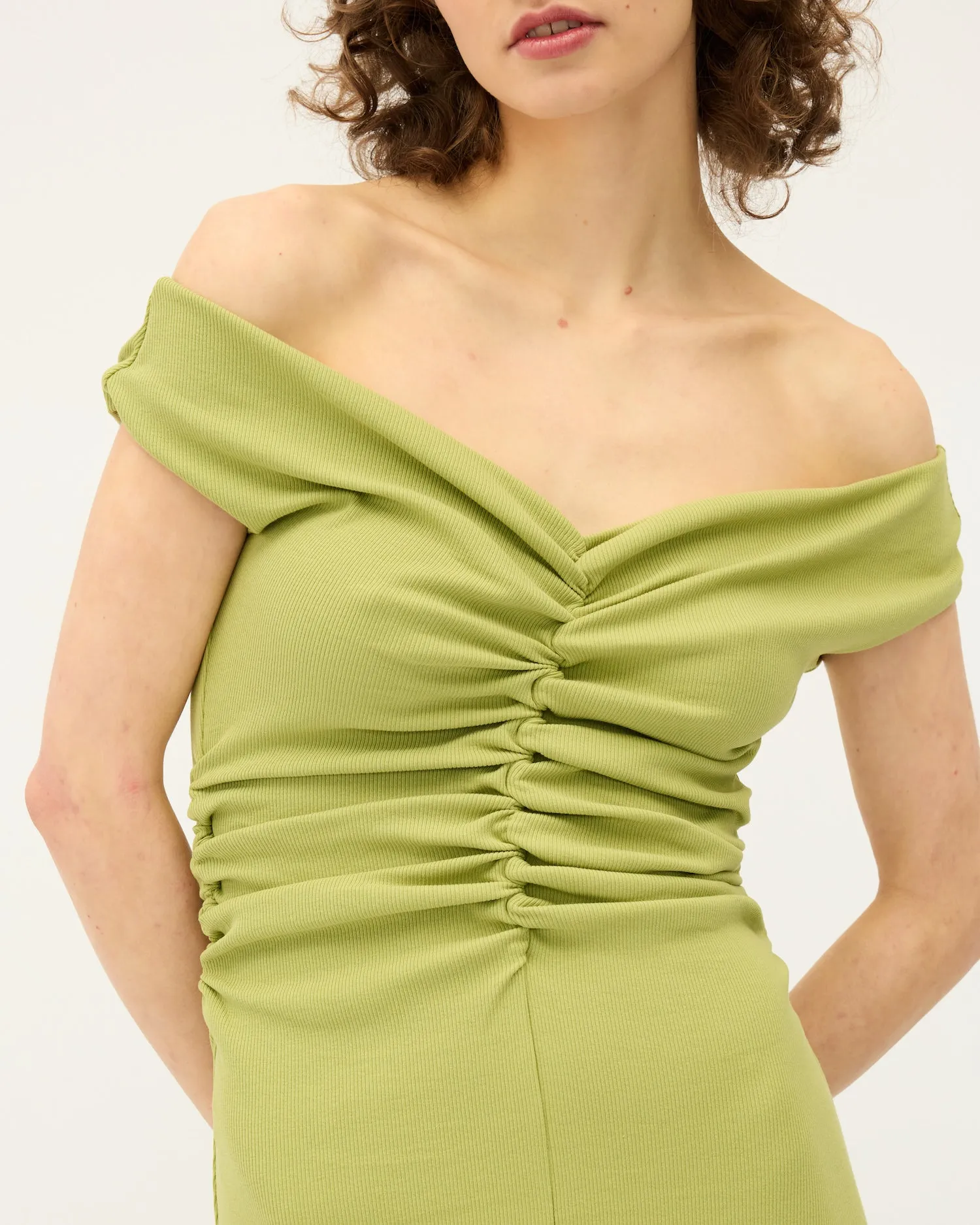 Niveah Dress | Avocado Rib