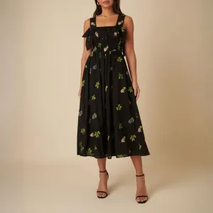 NOBODYS CHILD Dallas Midi Dress in Black