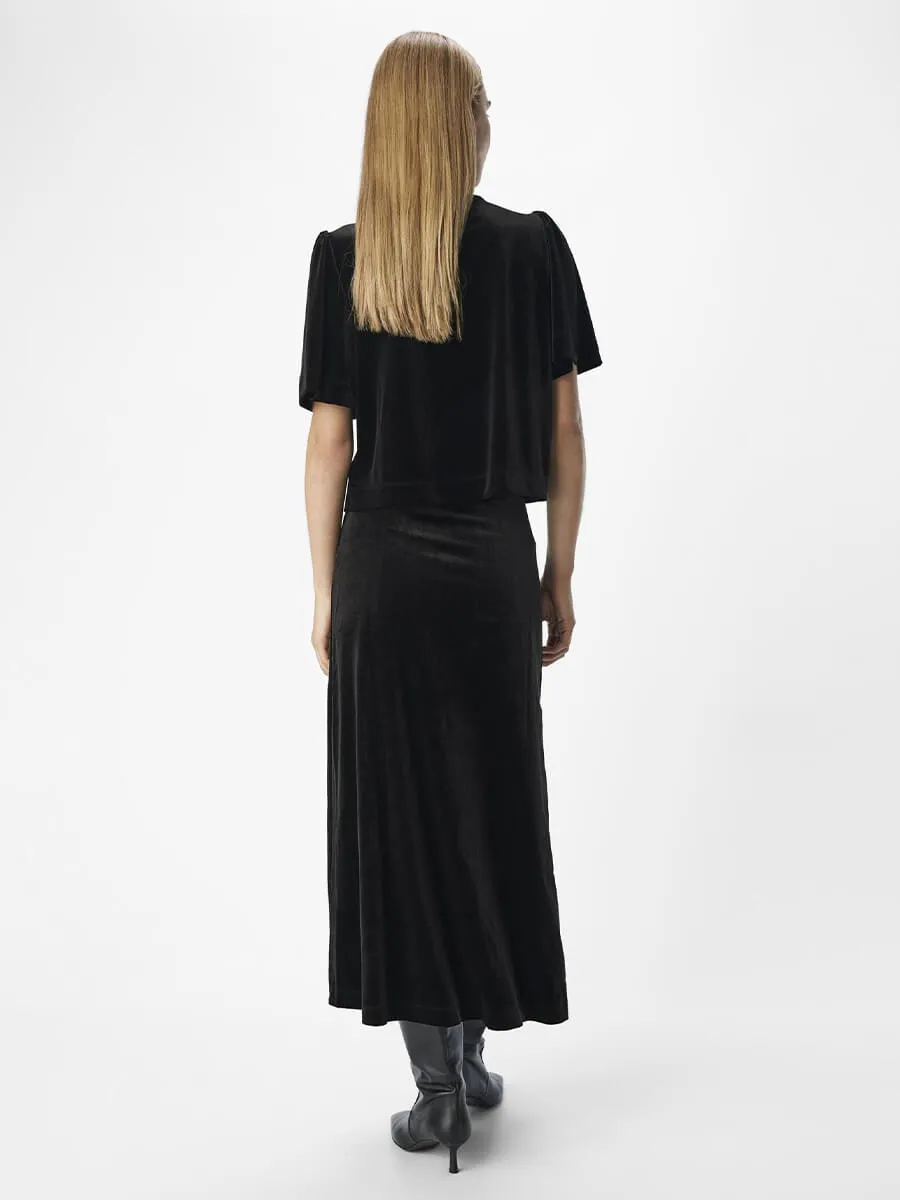 OBJDit Velvet Maxi Skirt