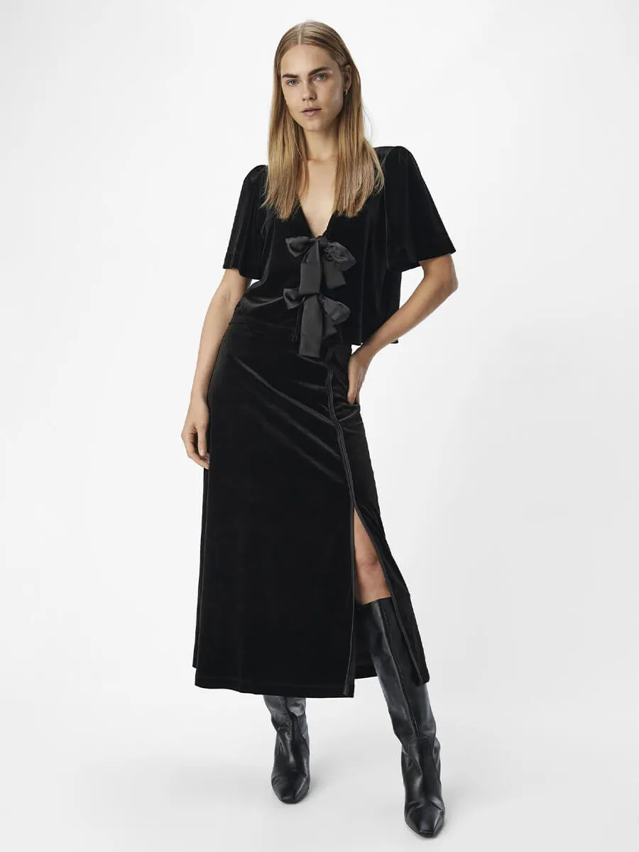 OBJDit Velvet Maxi Skirt
