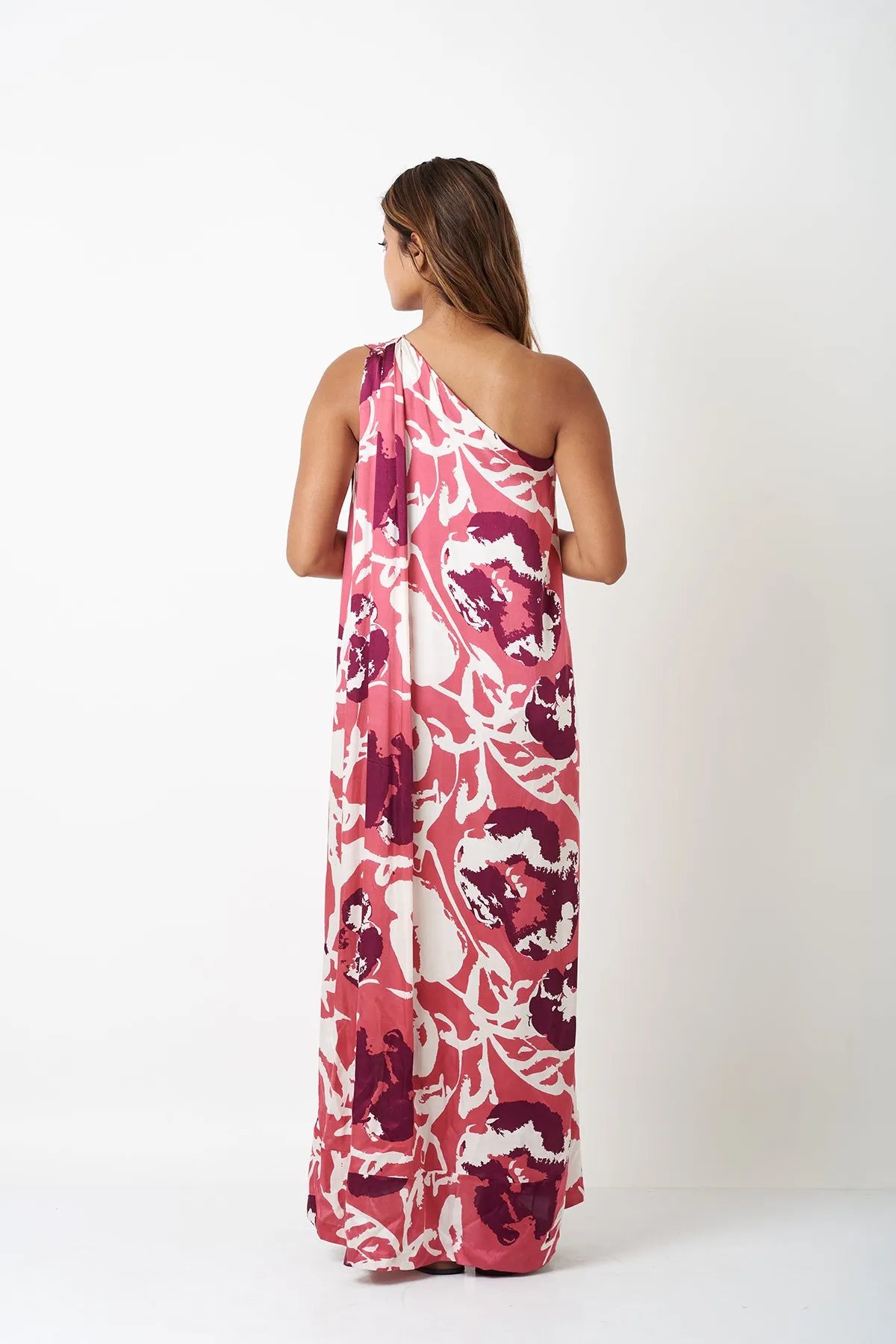 ONE SHOULDER DRESS - PINK