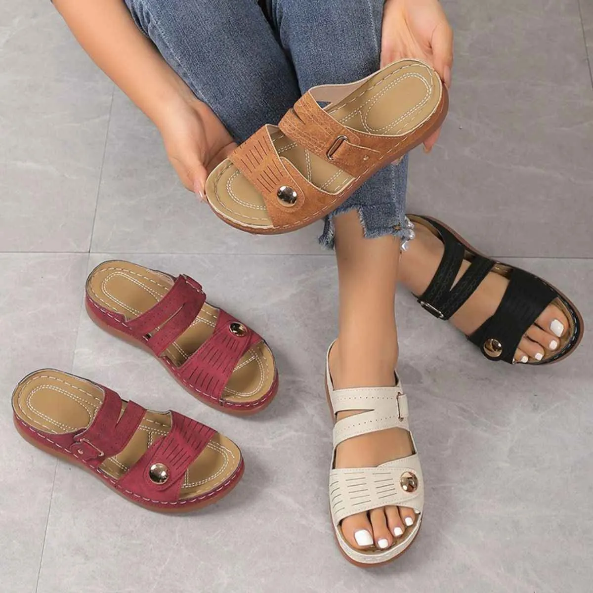 Open Toe Wedge Sandals for Stylish Comfort