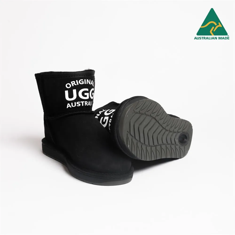 Original UGG Australia Australian Made Mini Classic Black Print Ugg Boots