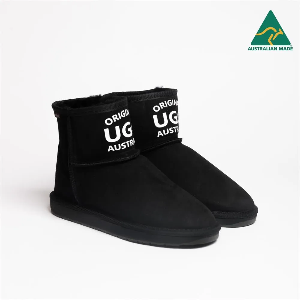 Original UGG Australia Australian Made Mini Classic Black Print Ugg Boots