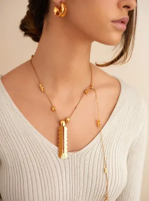 Outhouse   I   OH Atwater Village XXL Epee Drop Pendant Brass Gold Accessories  OHAW21NE901