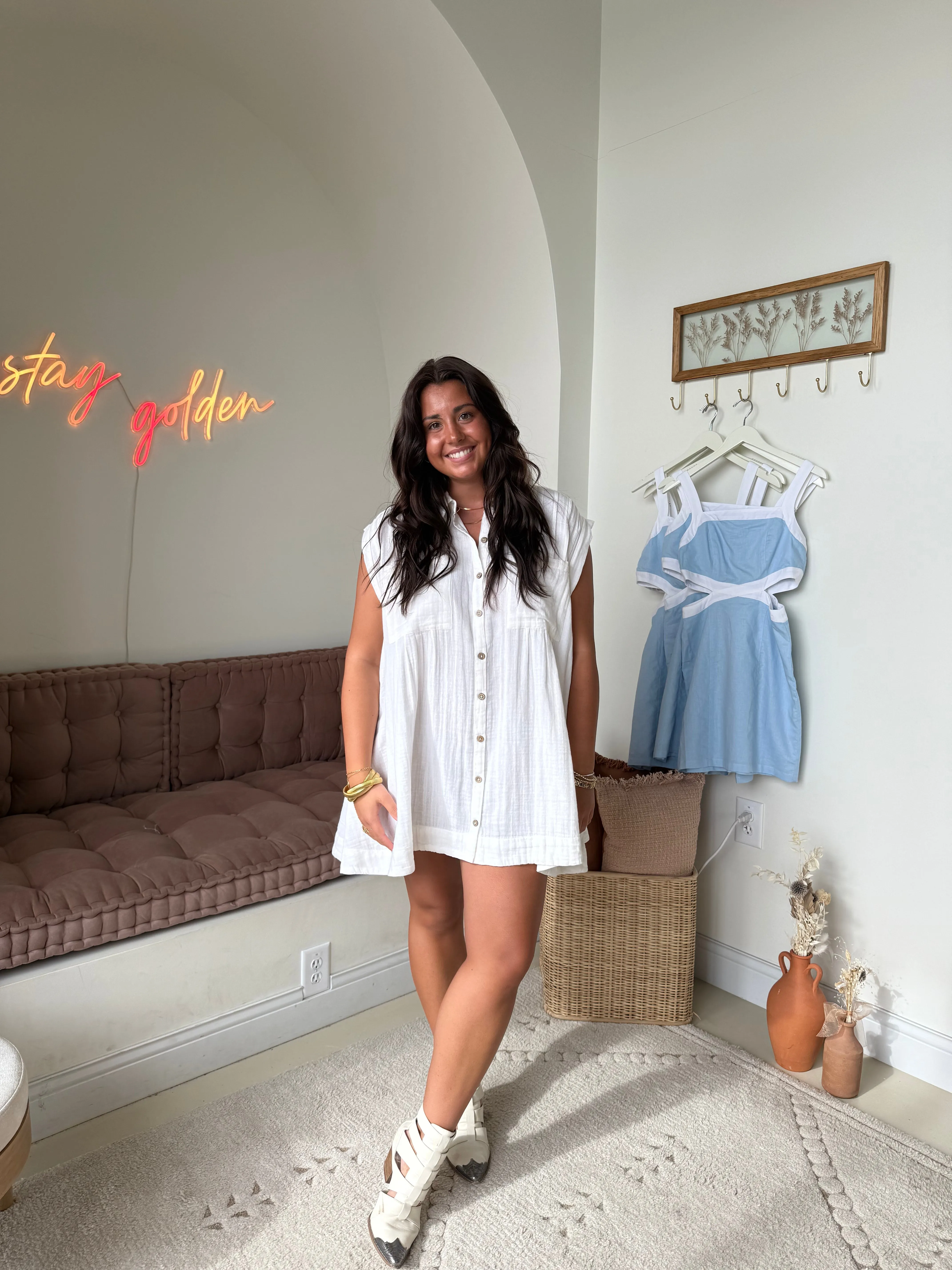 Oversized Button Up Dress