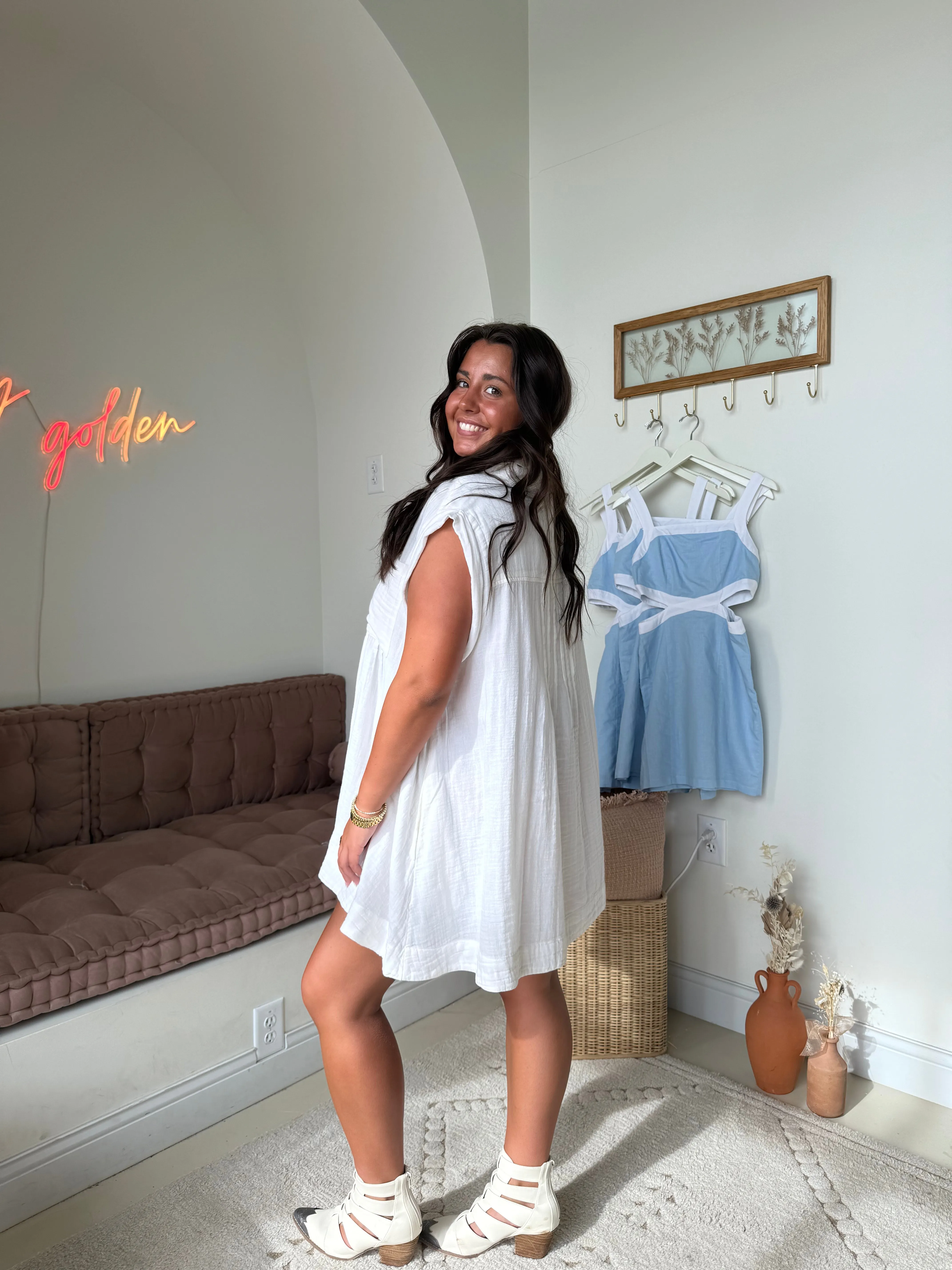 Oversized Button Up Dress