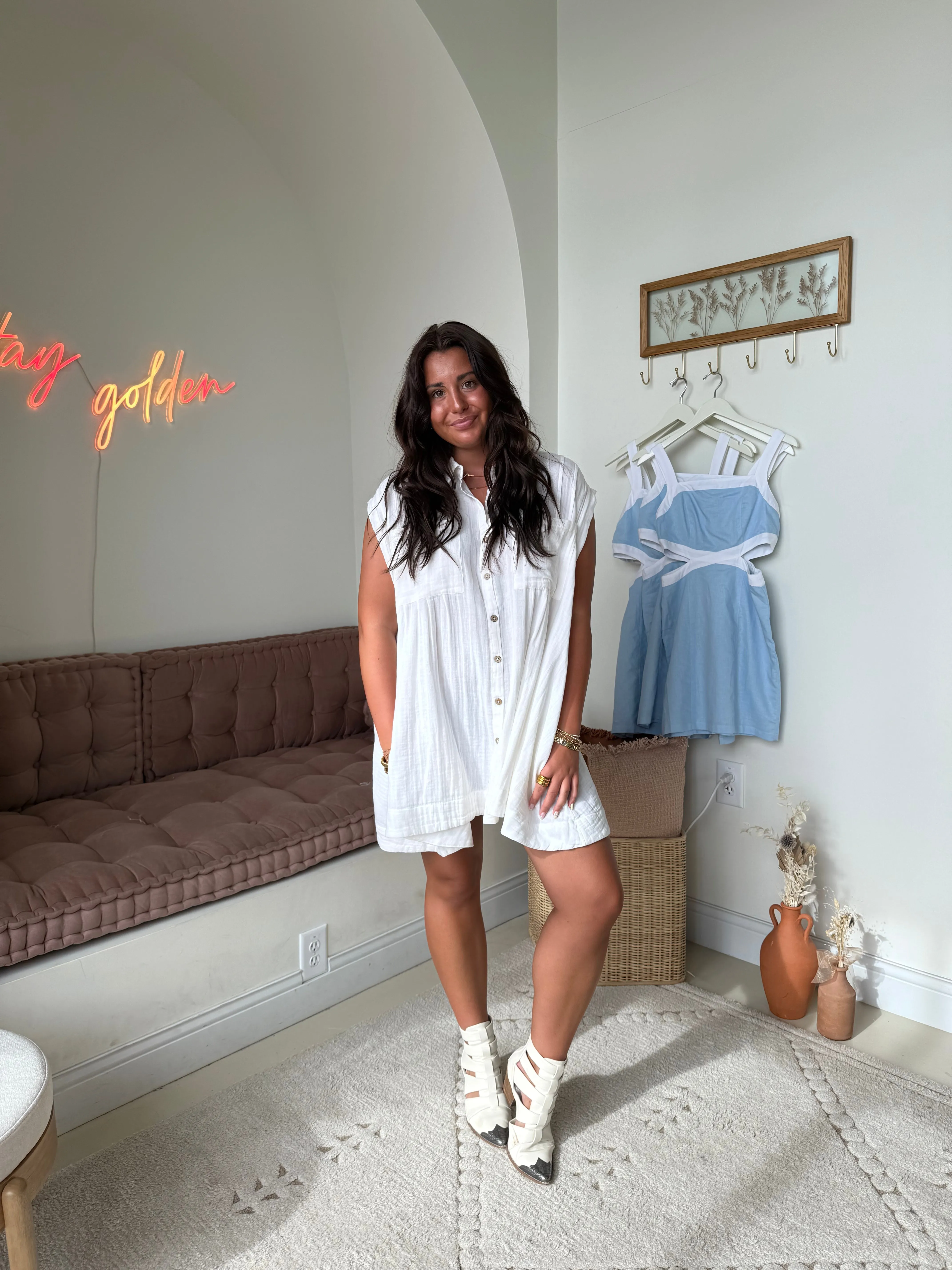 Oversized Button Up Dress