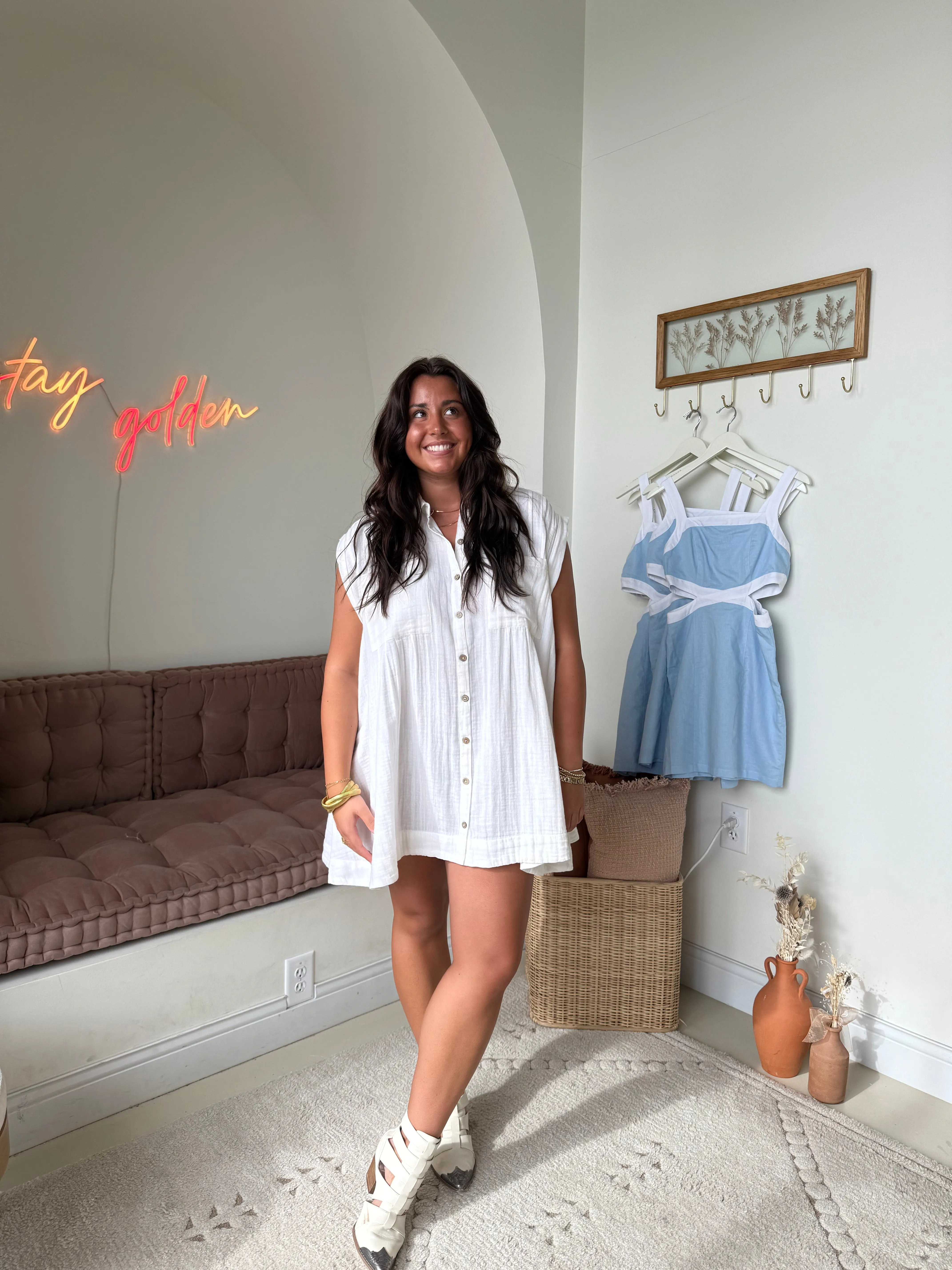 Oversized Button Up Dress