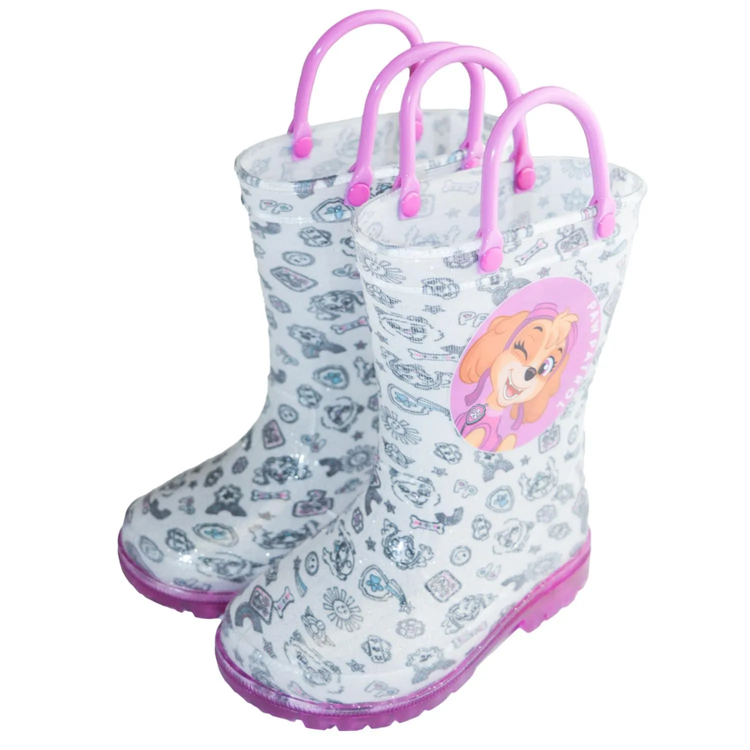 Paw Patrol Toddler Girls Light-up Rain Boots - (Sizes 6T to 11T)