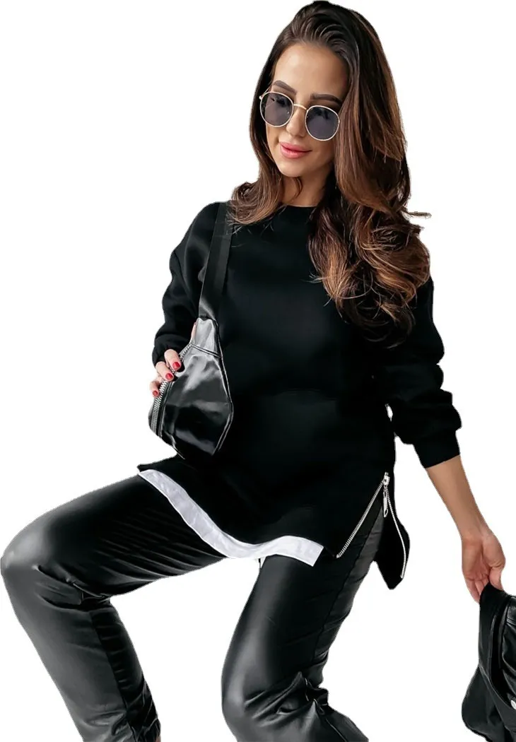 Perfect Affair Oversized Long Sleeve Side-Zip Sweatshirt