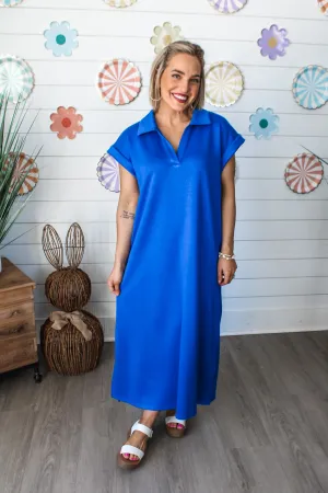 Places To Be Pocket Dress • Royal Blue