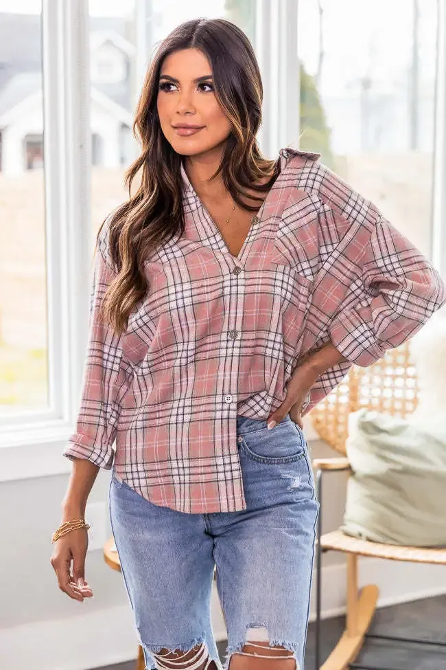 Plaid Perfection Long Sleeve Button-Up Shirt