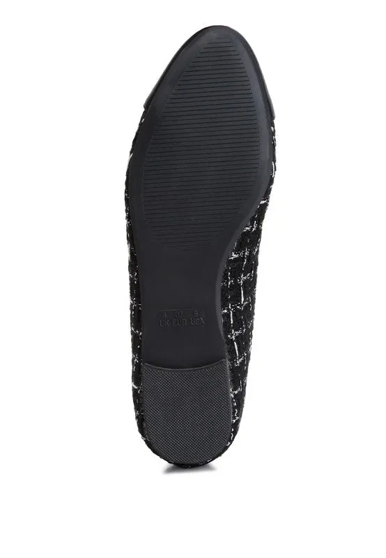 Plaid Tweed Flats